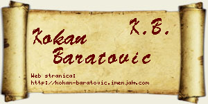 Kokan Baratović vizit kartica